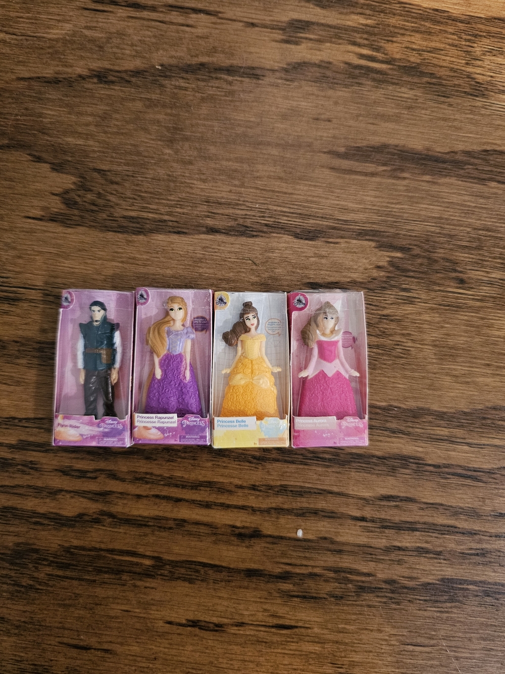 Disney Mini Brands Princesses Rapunzel, Belle, & Aurora and Flynn Rider